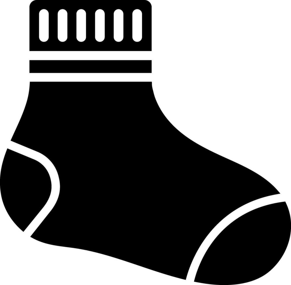 calcetines icono en negro y blanco color. vector