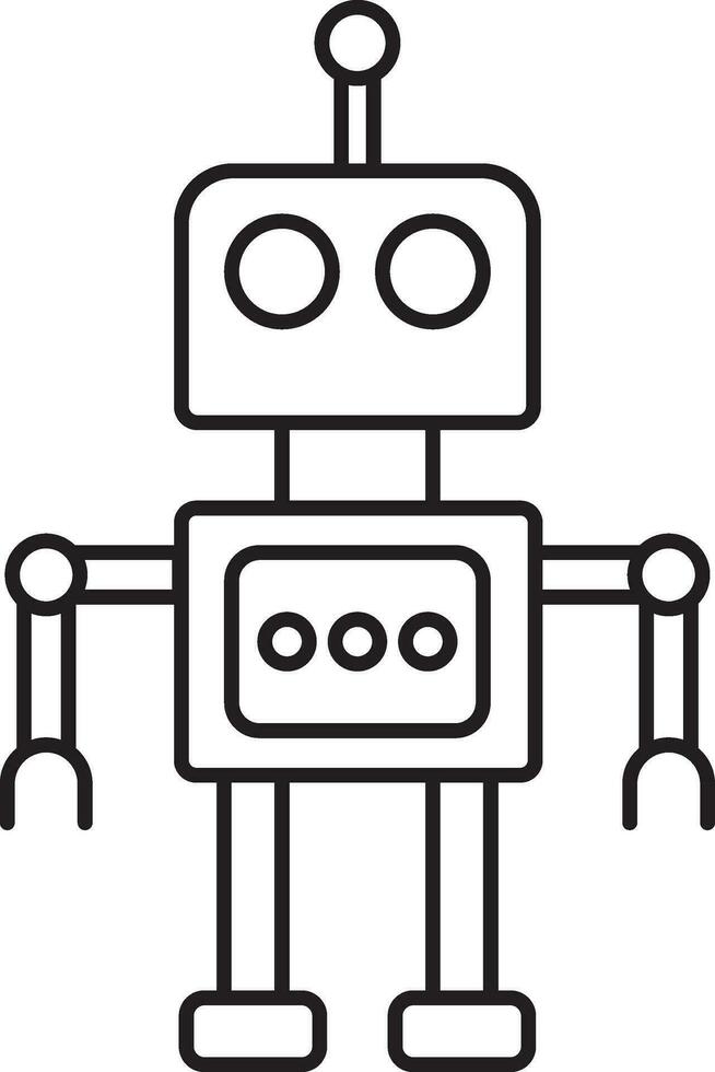 aislado robot icono en línea Arte. vector