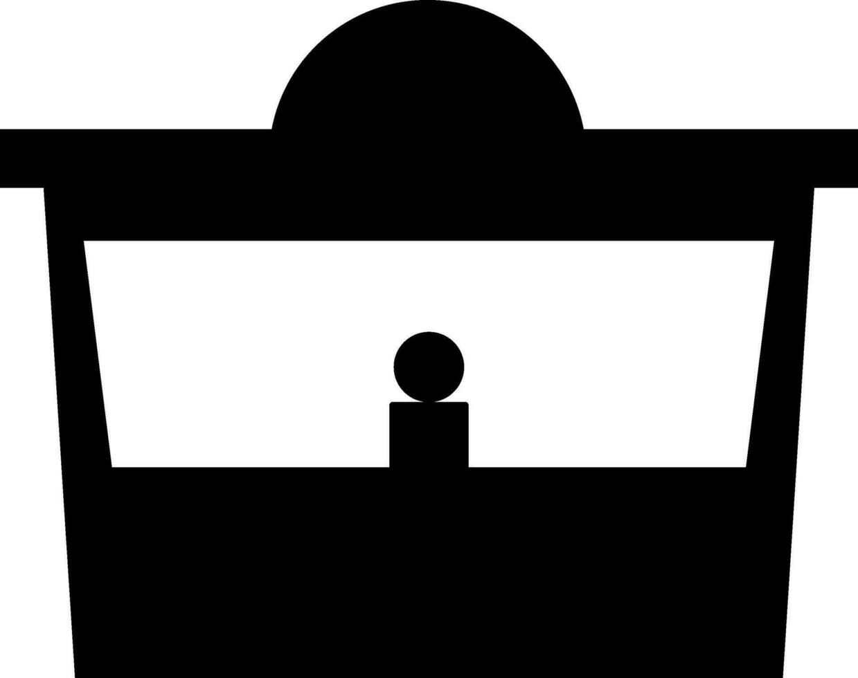 Illustration of black shop icon. vector