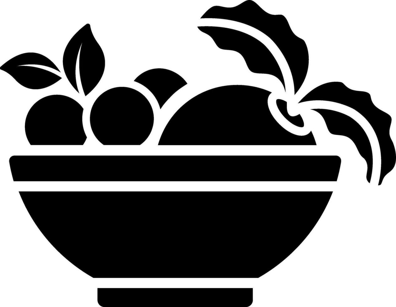 Illustration of salad icon. vector