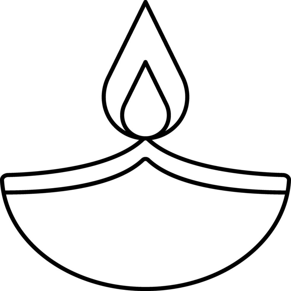 Isolated Burning Oil Lamp Outline Icon. 24950595 Vector Art at Vecteezy