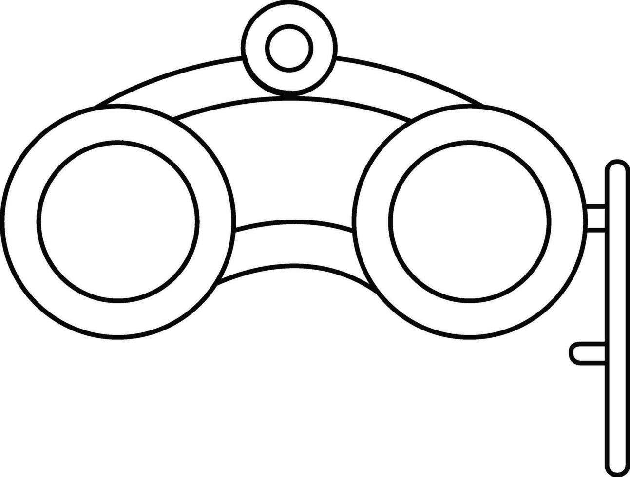 Black line art eye mask in flat style. vector
