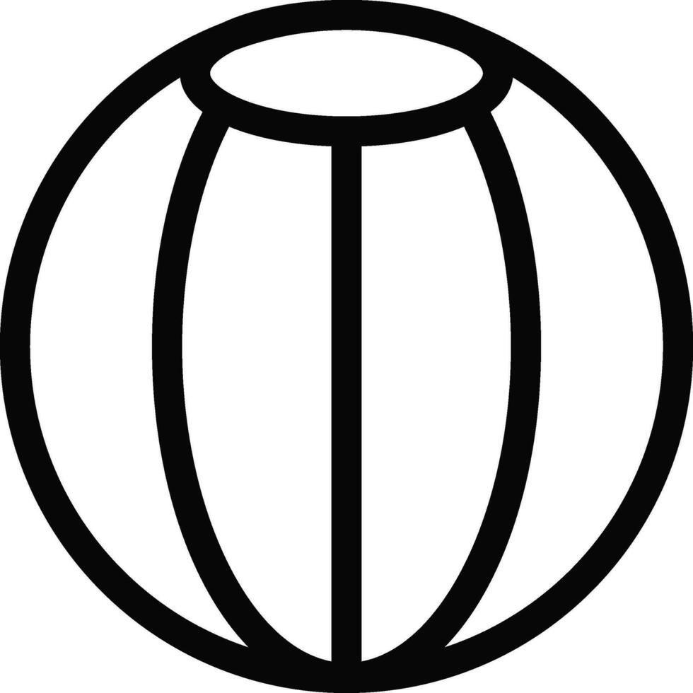 Ball icon in line art. vector