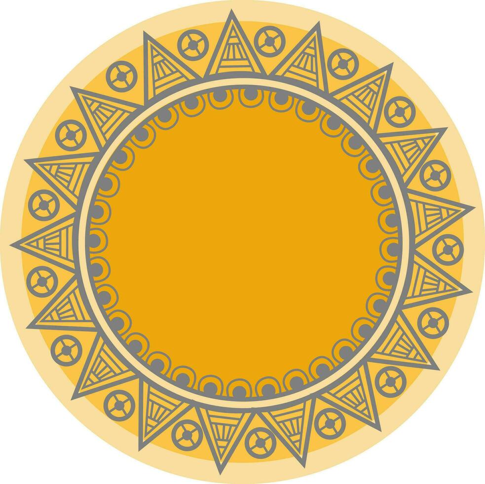 Abstract geometric circular frame design. vector