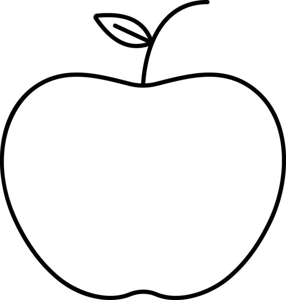 Isolated Apple Icon In Thin Line Art. vector
