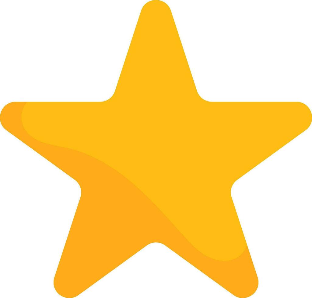 Isolated Decorative Star Icon In Yellow Color. vector