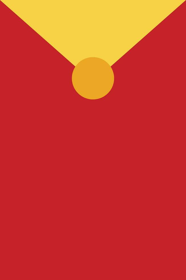 Red And Yellow Envelope Icon In Flat Style. vector