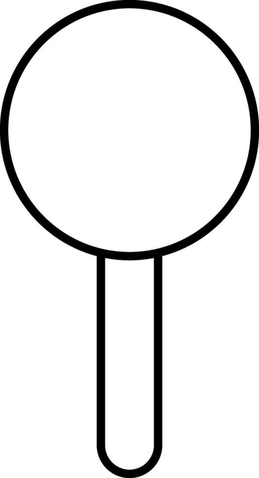 negro contorno ilustración de aumentador vaso icono. vector
