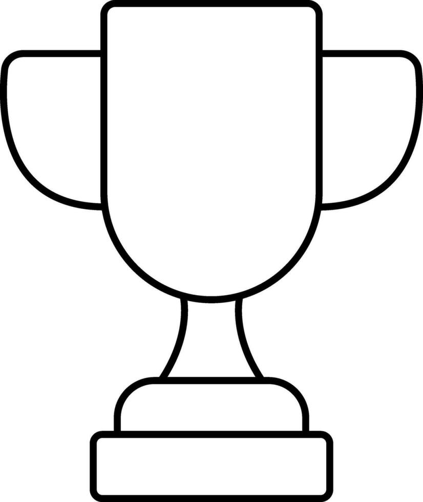 Isolated Trophy Cup Black Outline Icon. vector