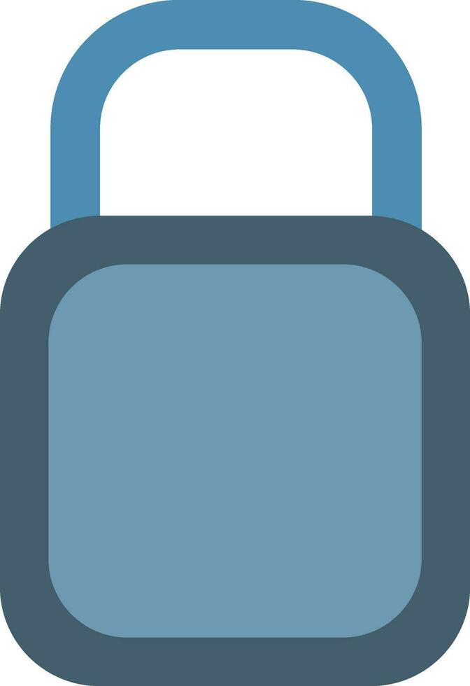 Blue Kettle Bell Flat Style Icon. vector