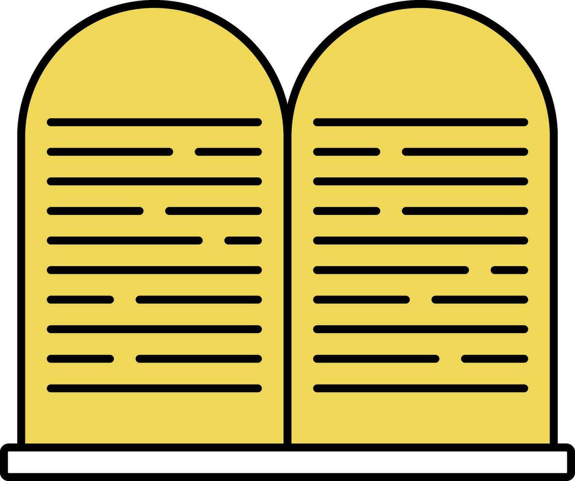 blanco mandamientos icono en amarillo color. vector
