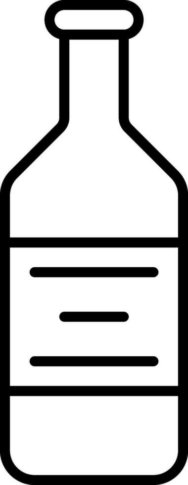 Isolated Alcohol Bottle Icon In Line Art. vector