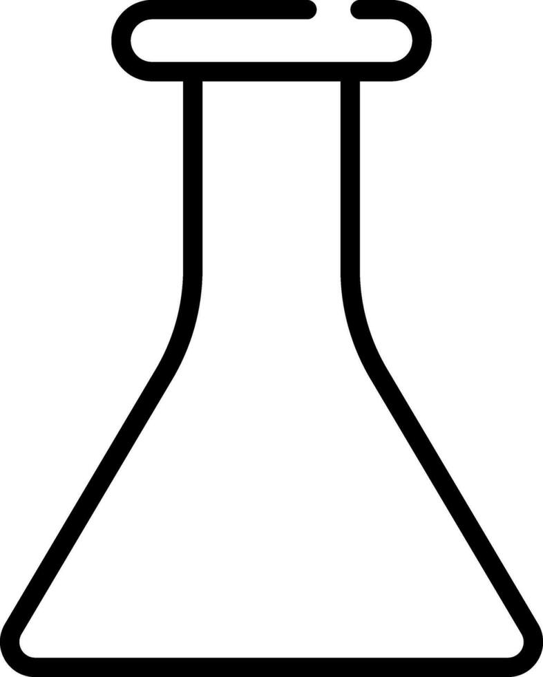 Illustration of Chemical Flask Icon In Line Art. vector