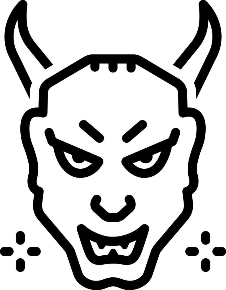 line icon for evil vector