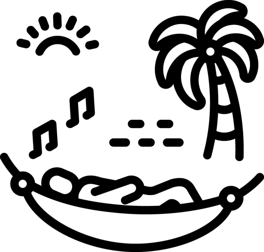 line icon for enjoying vector