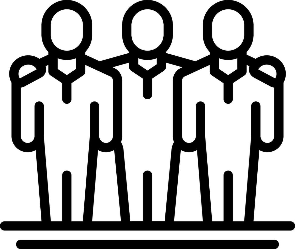 line icon for friends vector