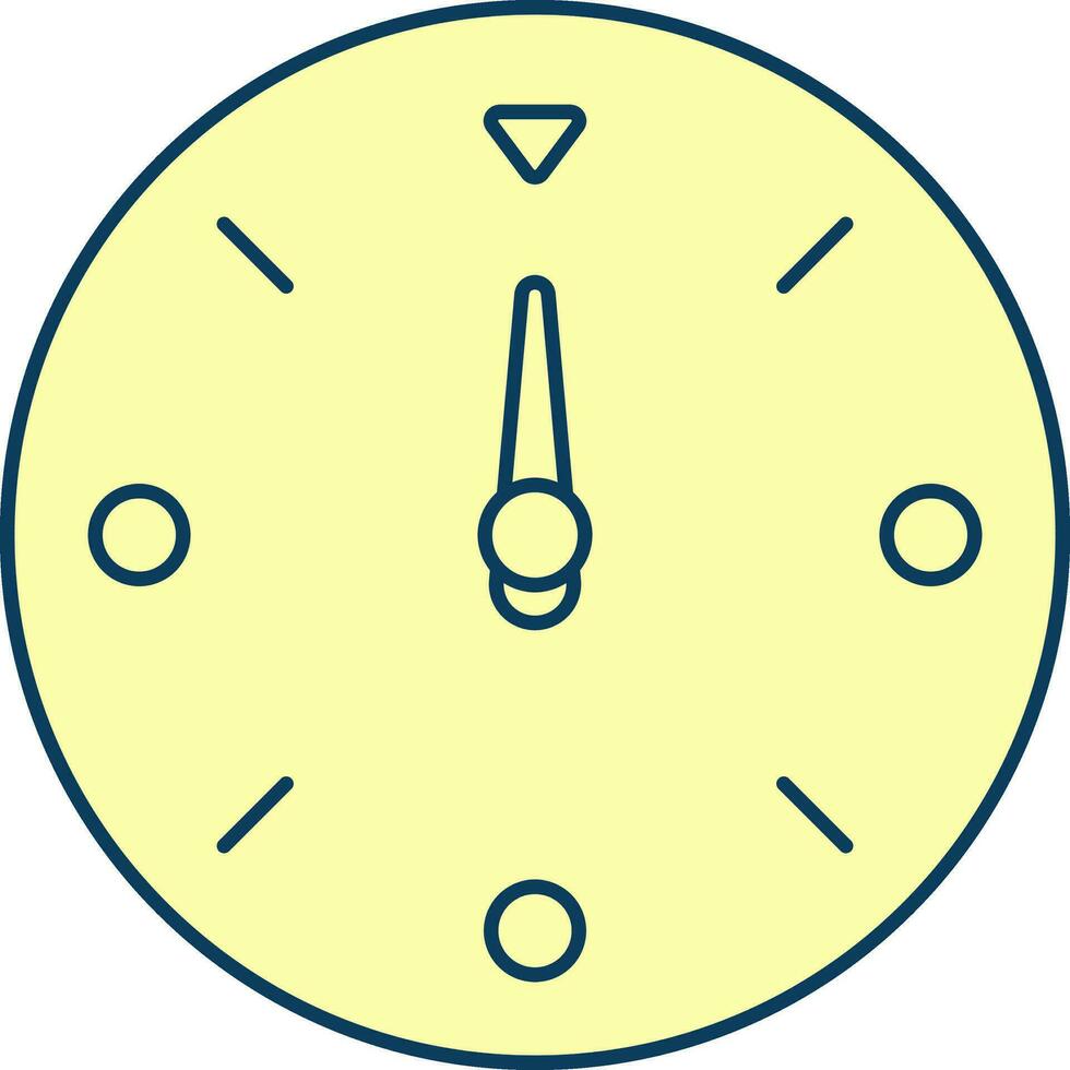 Yellow Compass Icon In Flat Style. vector