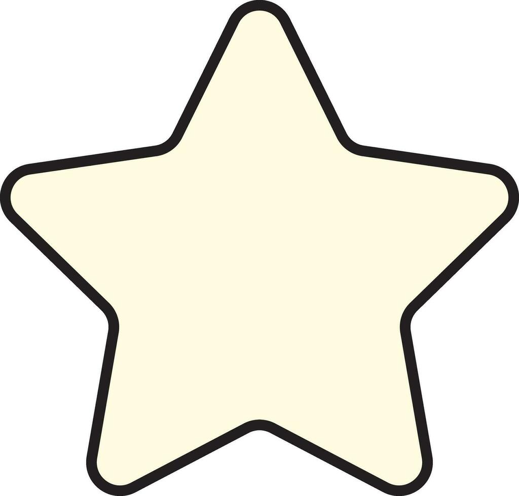 Black Linear Style Star Icon. vector
