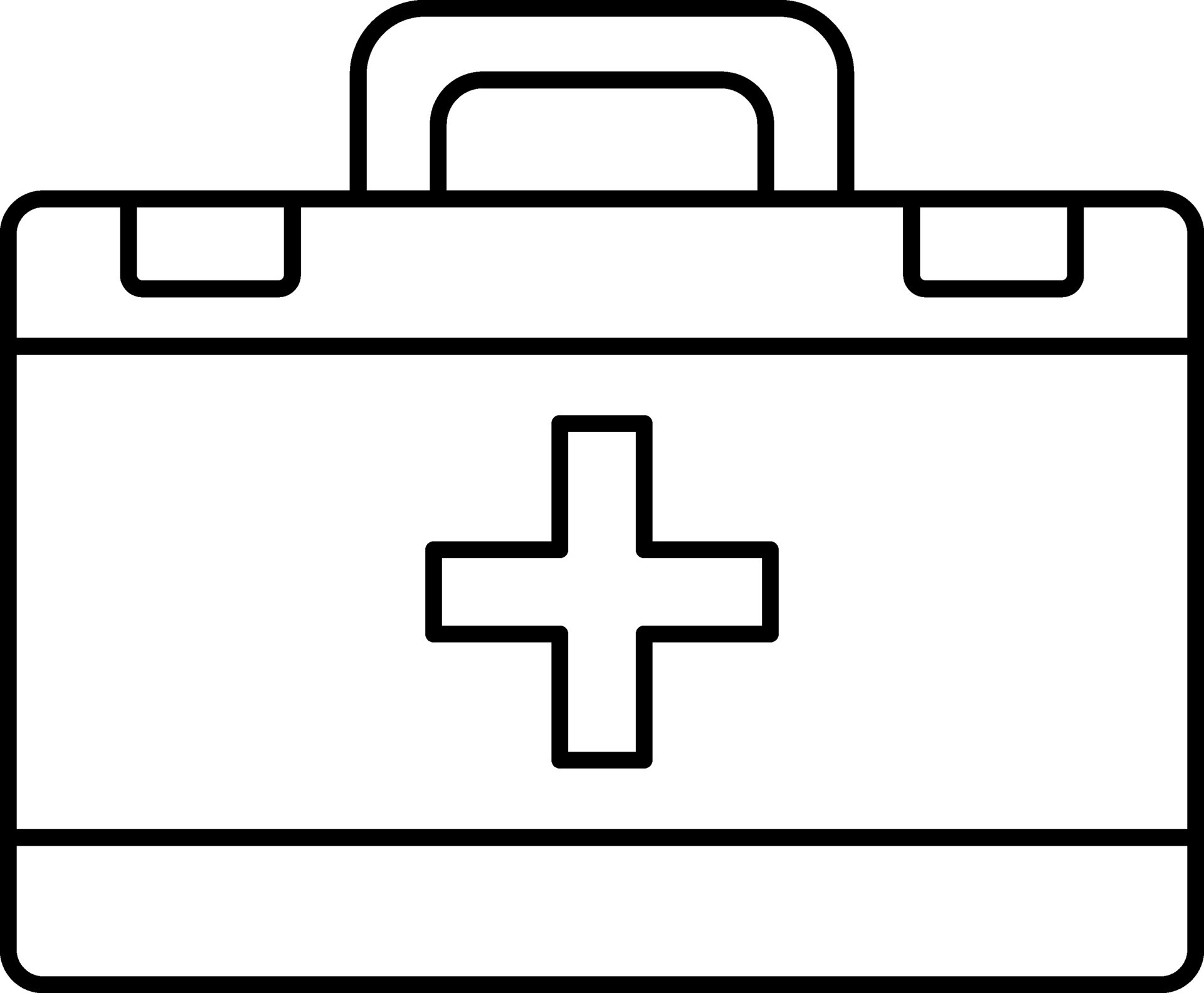 First Aid Box Icon In Black Line Art. 24951725 Vector Art at Vecteezy