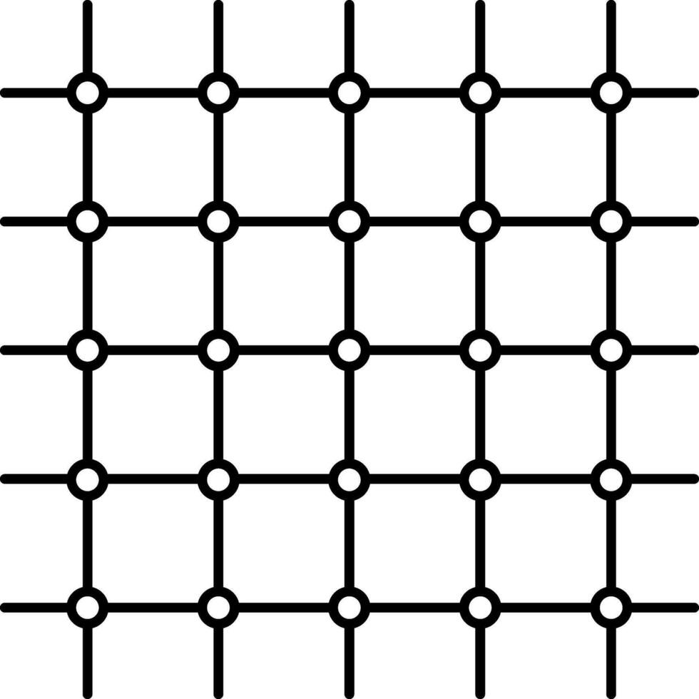 Black Thine Line Art Mesh Icon Or Symbol. vector