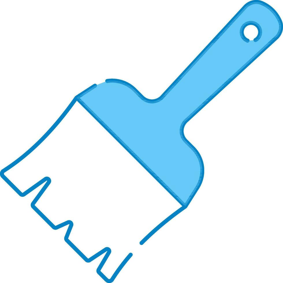 Isolated Paint Brush Icon In Blue And White Color. vector