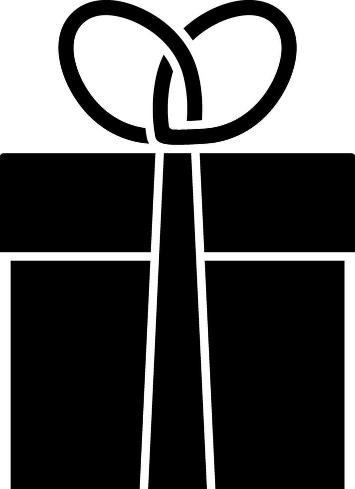 Gift Goft Box Icon In Black and White Color. vector
