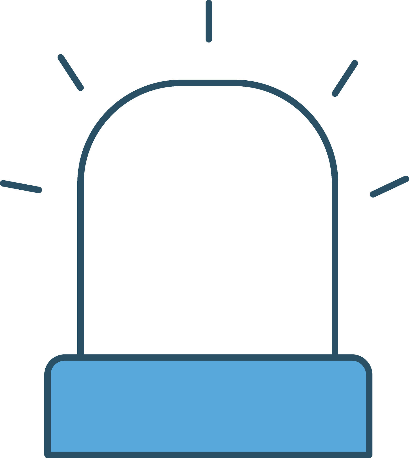 Siren Icon In Blue And White Color. 24951951 Vector Art at Vecteezy