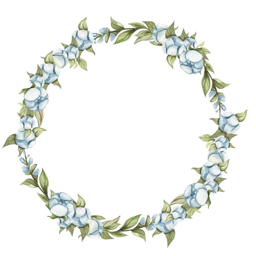 The wreath made from summer flowers. png