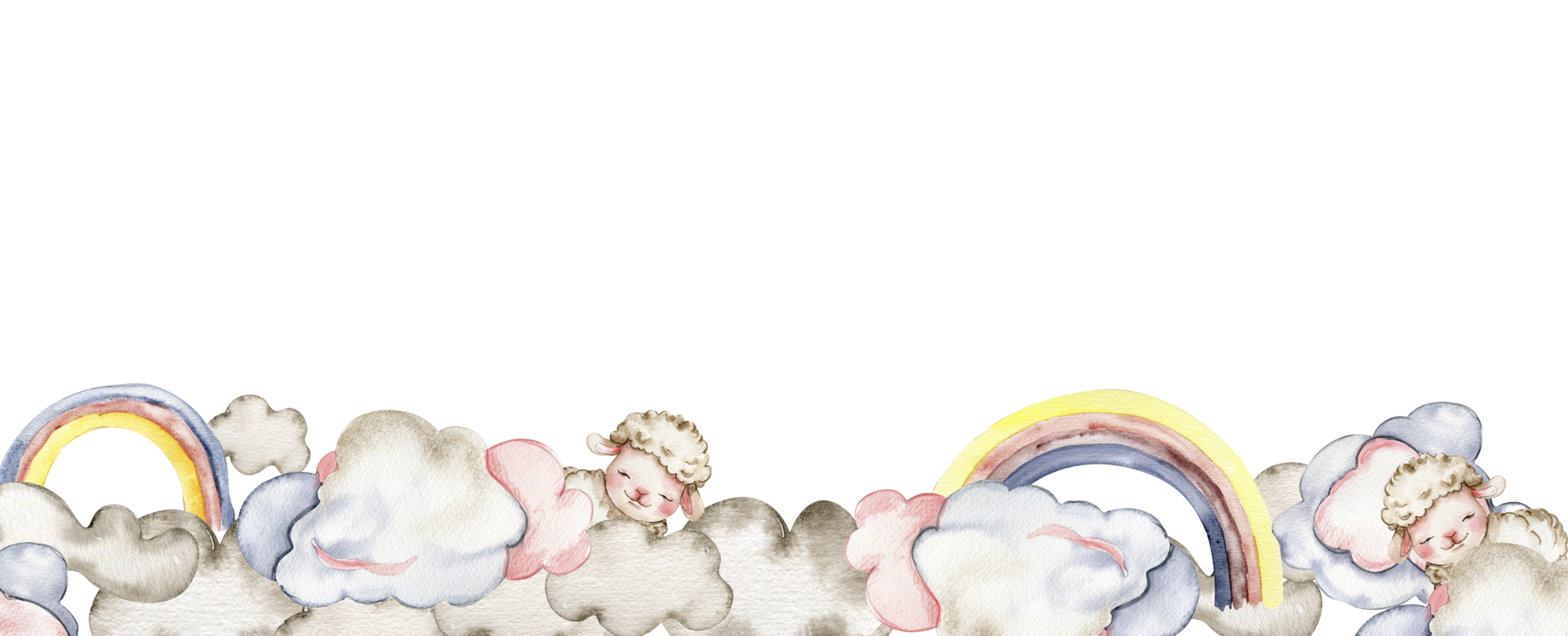 Clouds with rainbow. png