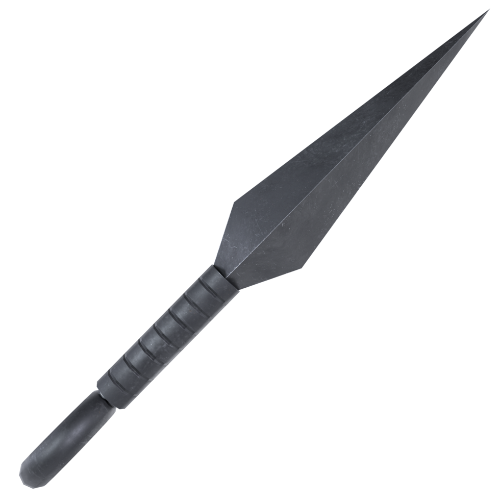 3d Renderização do kunai arma png