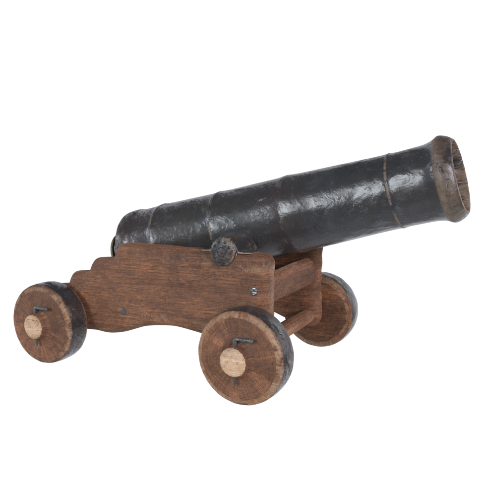 3d interpretazione di vecchio cannone png