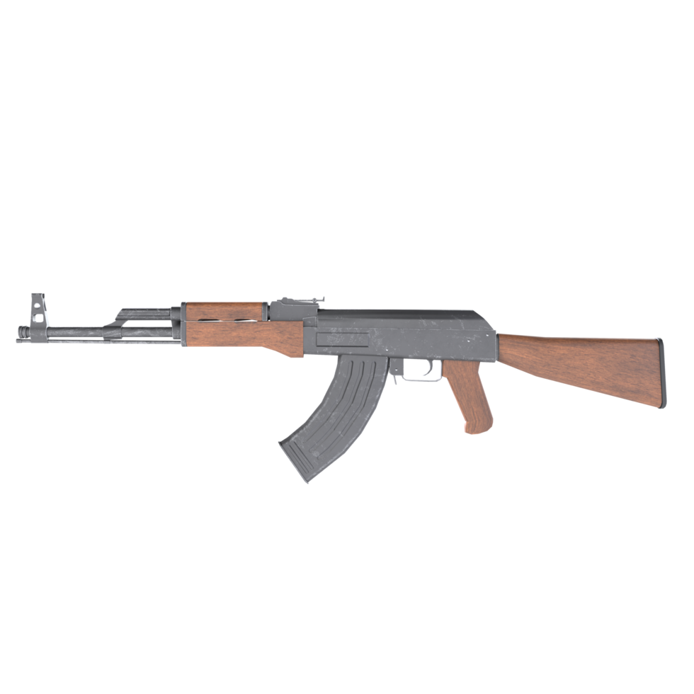Ak47 Rifle 3d Rendering png