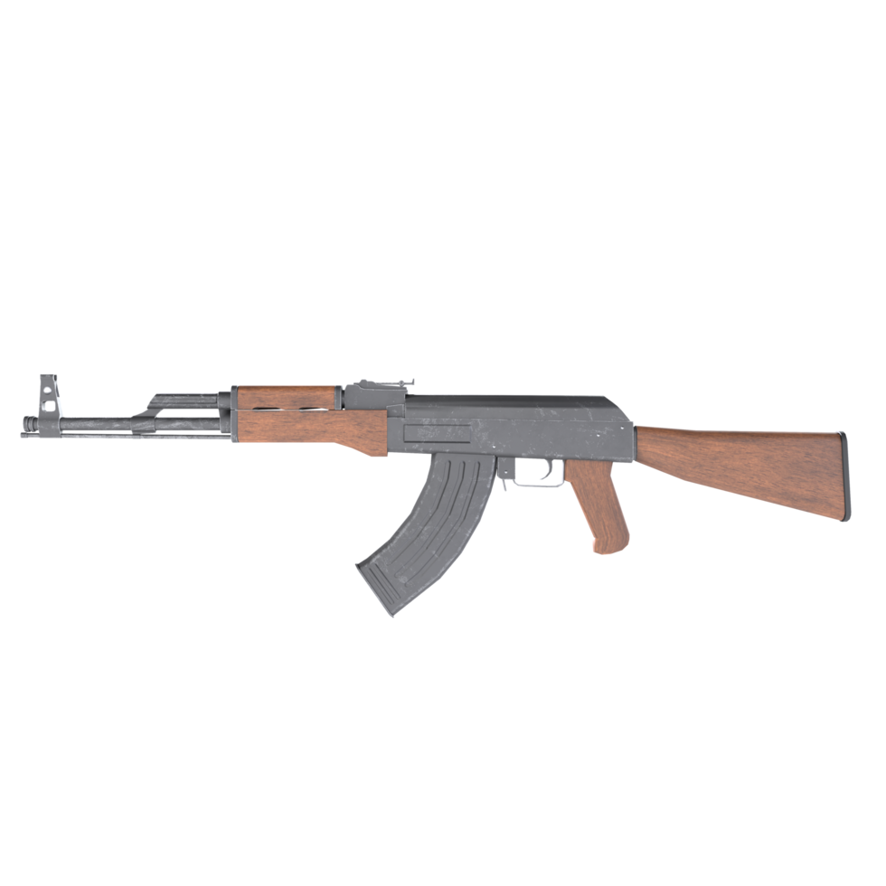 ak47 gevär 3d tolkning png