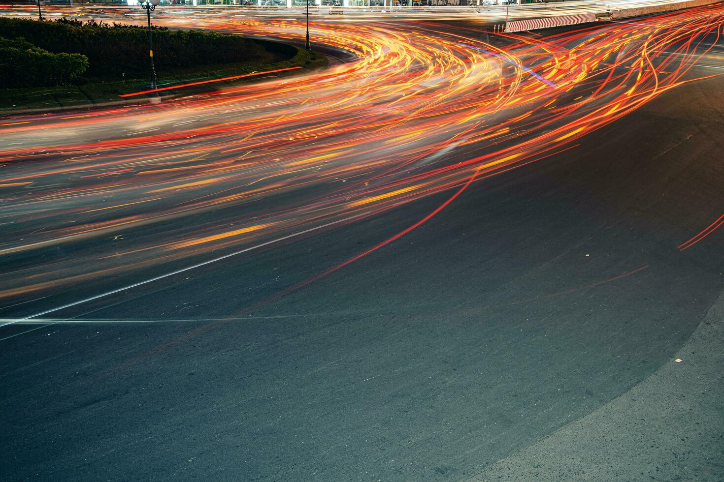 Traffic jam at Dien Bien Phu roundabout, Ho Chi Minh city, vietnam photo