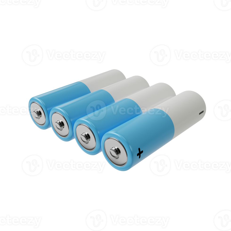 AA battery pack. Icons in 3d rendering png