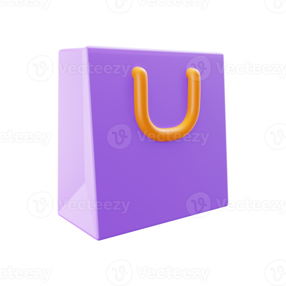 Shopping bag and supermarket 3d icon, sales, market png