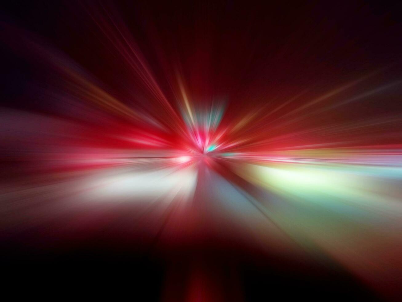 car light speed line motion blur on night road photo