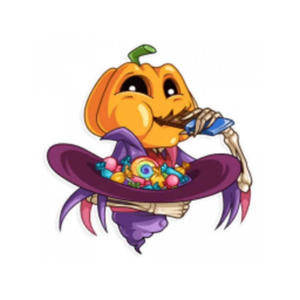 adesivo felice di halloween png