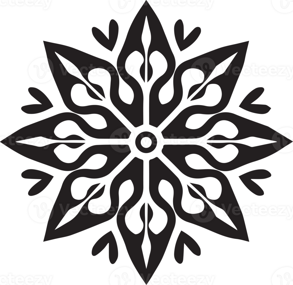 snowflake in flat style isolated on background png