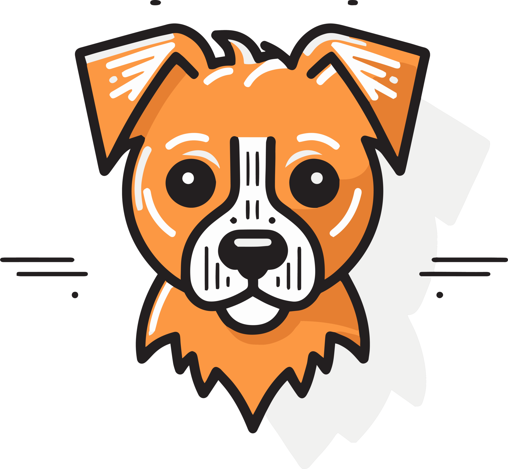 Cute Dog Logo In Flat Style 24952923 PNG cute-dog-logo-in-flat-style-24952923-png
