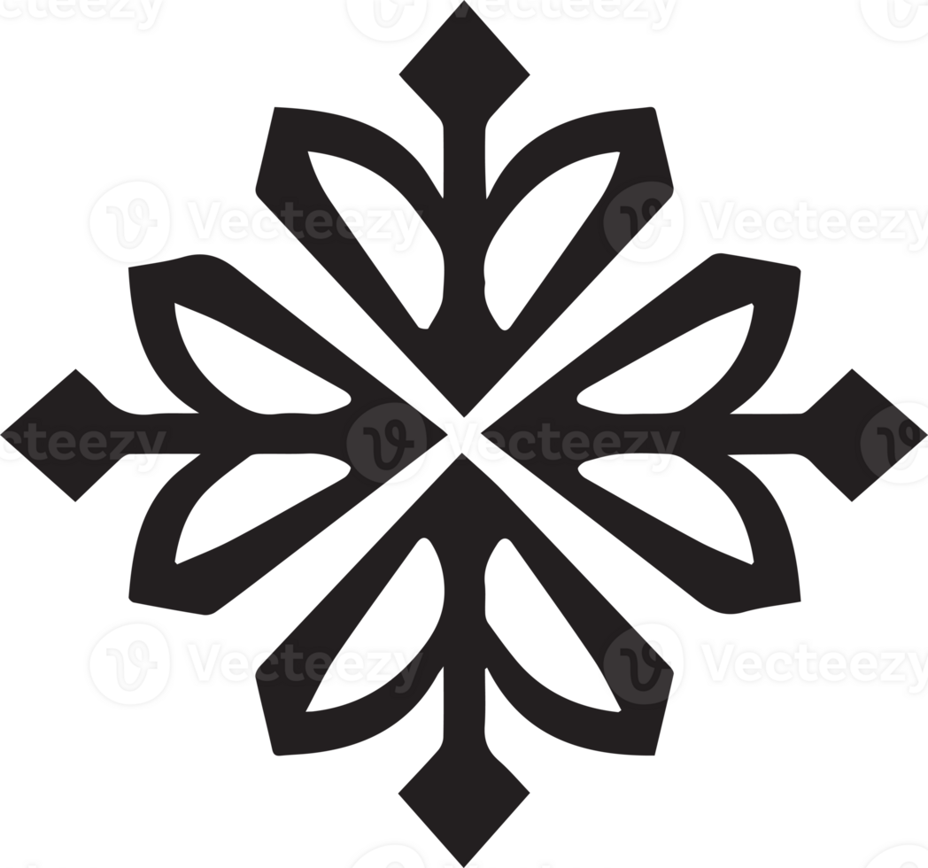 snowflake in flat style isolated on background png