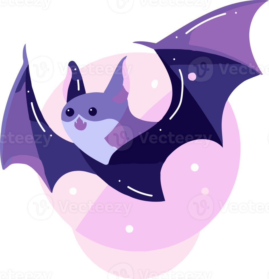 Hand Drawn cute bat in flat style 24953237 PNG