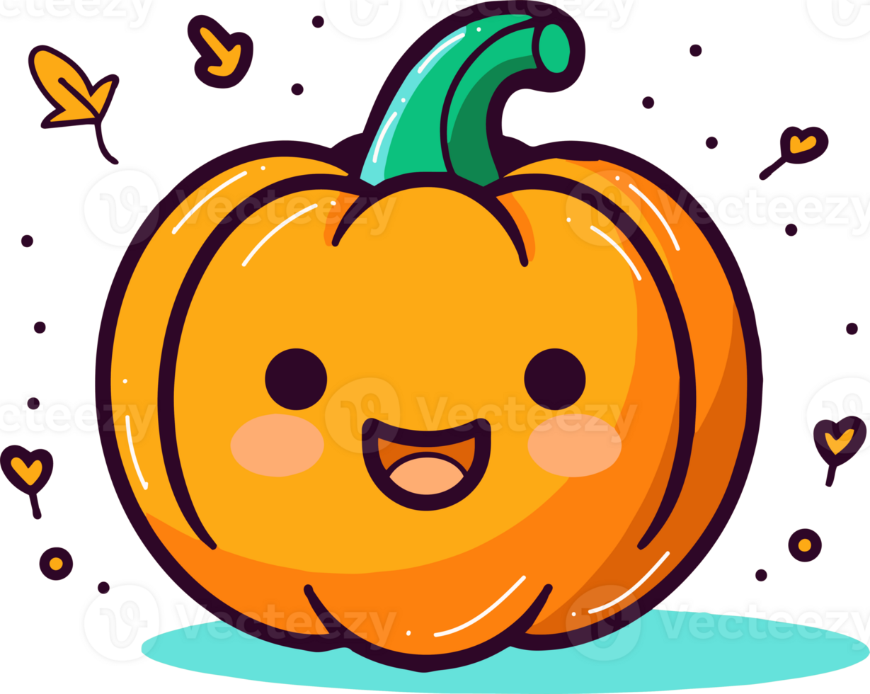 Hand Drawn Cute Halloween Pumpkin In Flat Style 24953276 PNG hand-drawn-cute-halloween-pumpkin-in-flat-style-24953276-png
