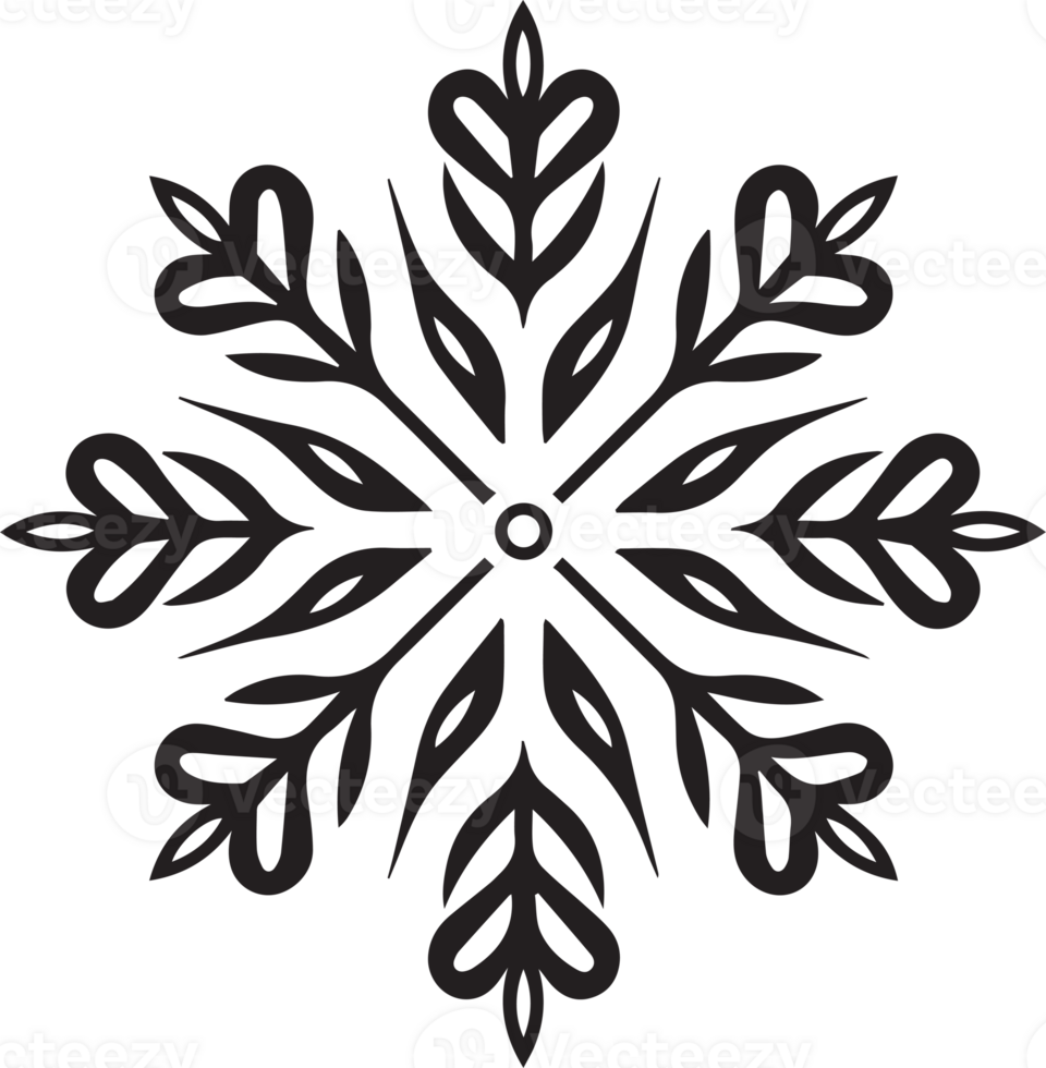 snowflake in flat style isolated on background png