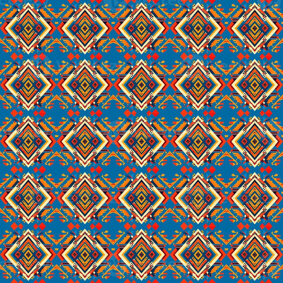 Geometric ethnic pattern traditional Design for background.  Generative AI photo