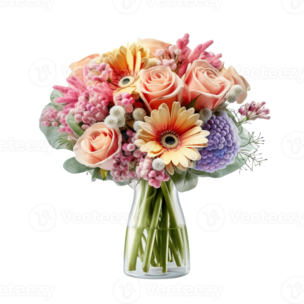 fleur bouquet isolé sur Contexte avec génératif ai png