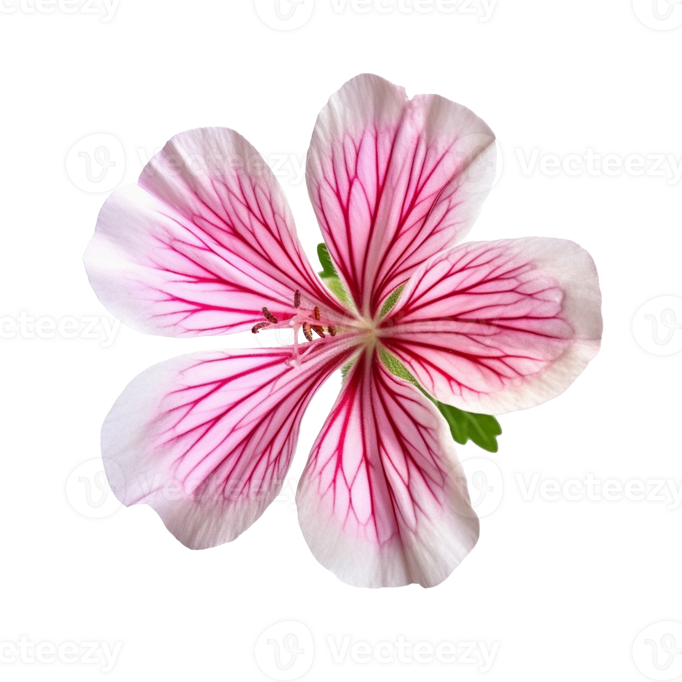 Geranium flower isolated on background with png