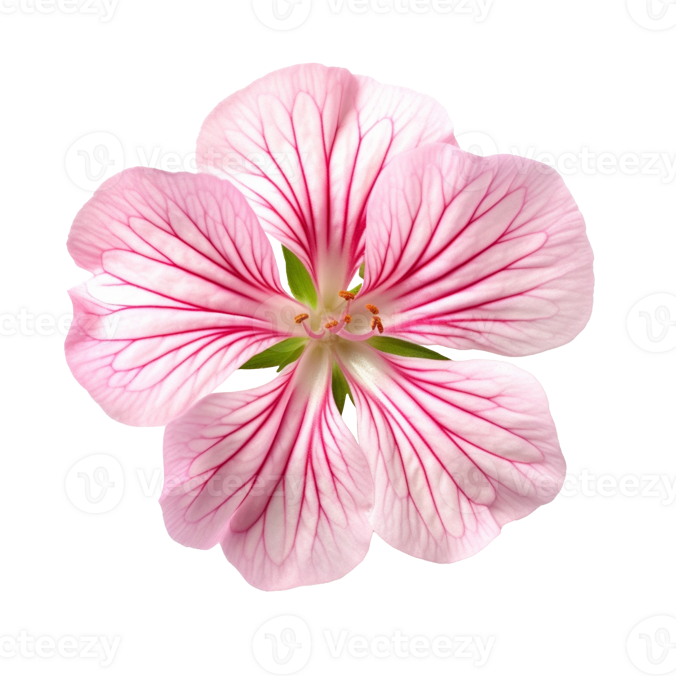 Geranium flower isolated on background with png