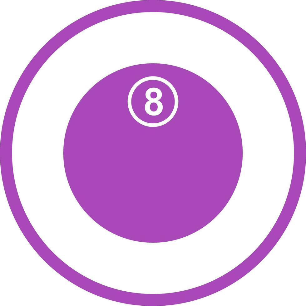 Unique Eight Ball Vector Icon