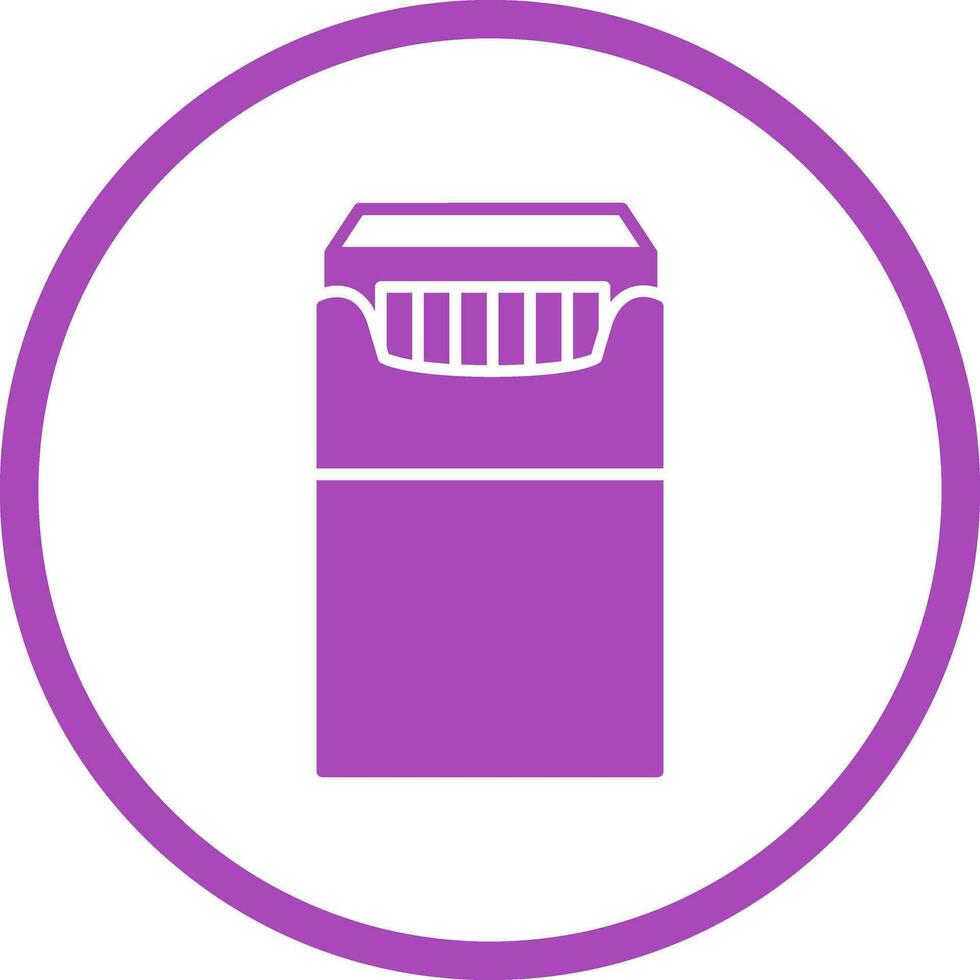 Unique Packet of Cigarettes Vector Icon